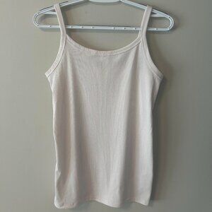 White Ribbed Tank Top (No Boundaries, Size: L 11-13)